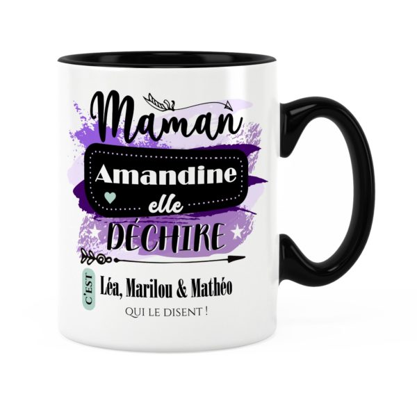 Cadeau maman | Idée cadeau mug prénom maman elle déchire