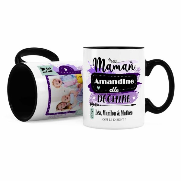 Cadeau maman | Idée cadeau mug prénom maman elle déchire