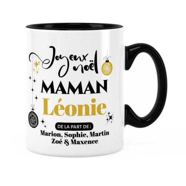 Cadeau pour maman | Idée cadeau mug joyeux noël avec prénom