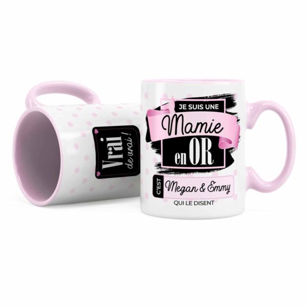 Cadeau mamie | Idée cadeau mug prénom une mamie en or