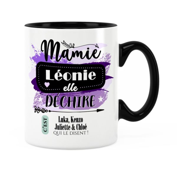 Cadeau mamie | Idée cadeau mug prénom mamie elle déchire