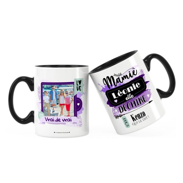 Cadeau mamie | Idée cadeau mug prénom mamie elle déchire