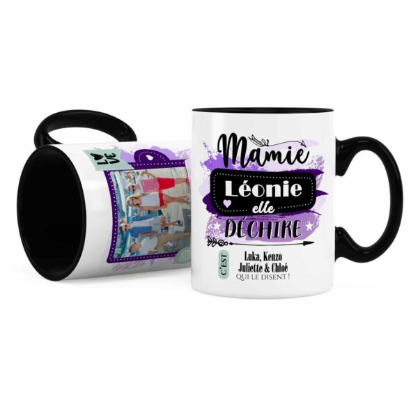 Cadeau mamie | Idée cadeau mug prénom mamie elle déchire