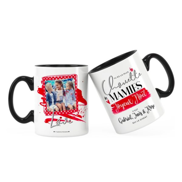 Cadeau noël pour mamie | Idée cadeau mug noël avec prénom