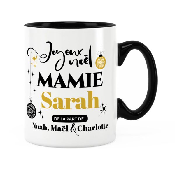 Cadeau pour mamie | Idée cadeau mug joyeux noël avec prénom