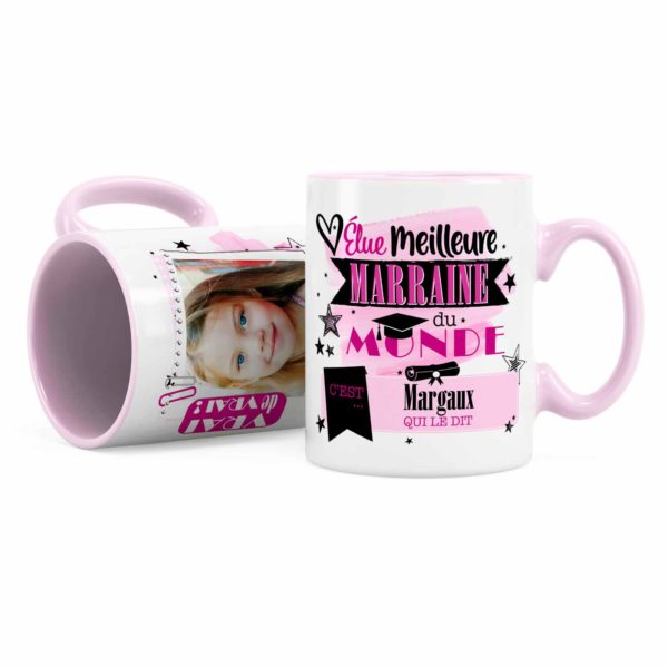 Cadeau marraine | Idée cadeau mug meilleure marraine du monde