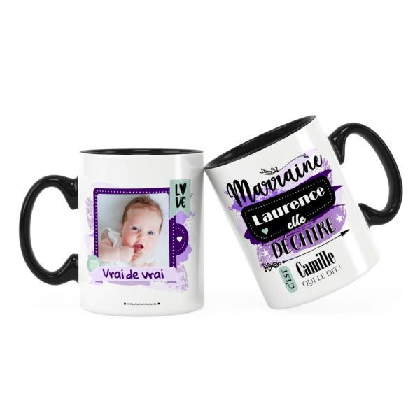 Cadeau marraine | Idée cadeau de mug marraine elle déchire