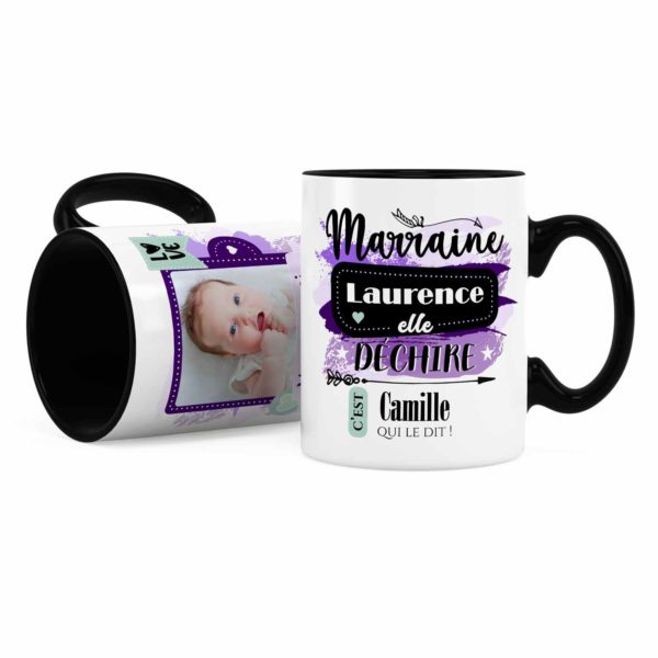 Cadeau marraine | Idée cadeau de mug marraine elle déchire