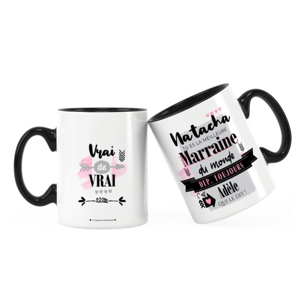 Cadeau marraine | Idée cadeau mug prénom meilleure marraine