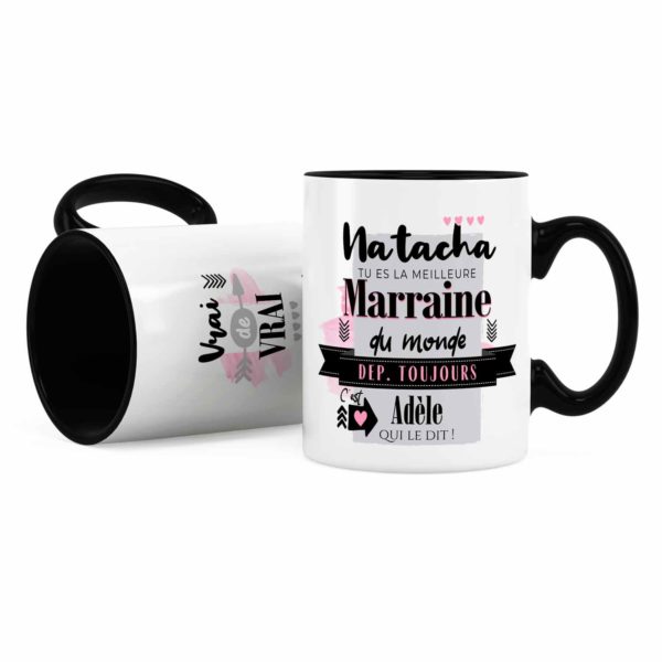 Cadeau marraine | Idée cadeau mug prénom meilleure marraine