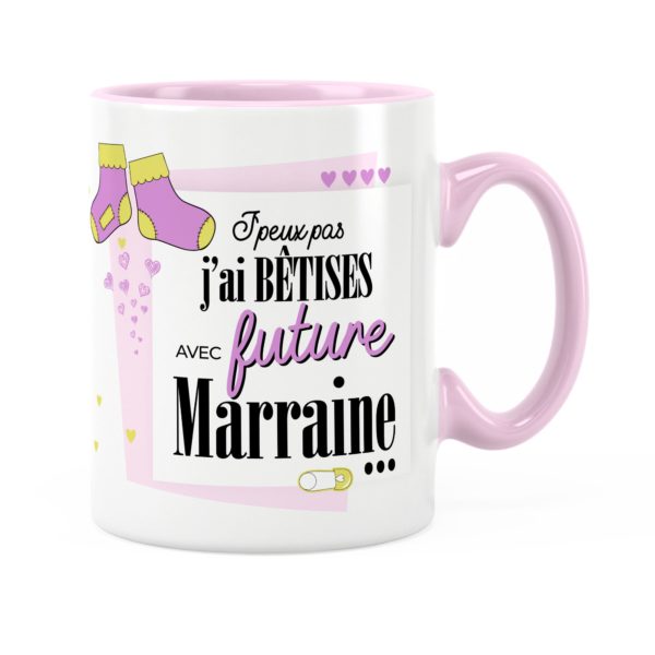 Cadeau marraine | Idée cadeau mug prénom future marraine