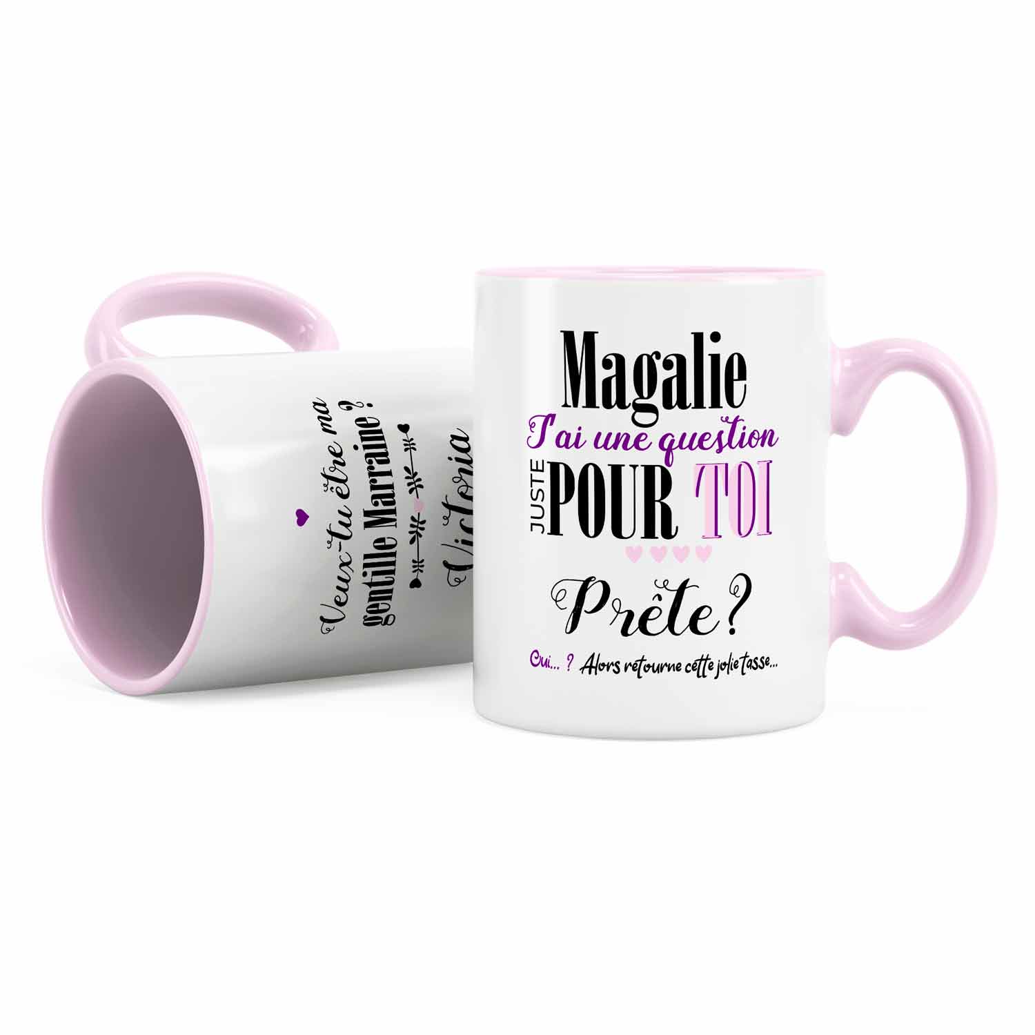 Mug tu veux être ma marraine - idée cadeau