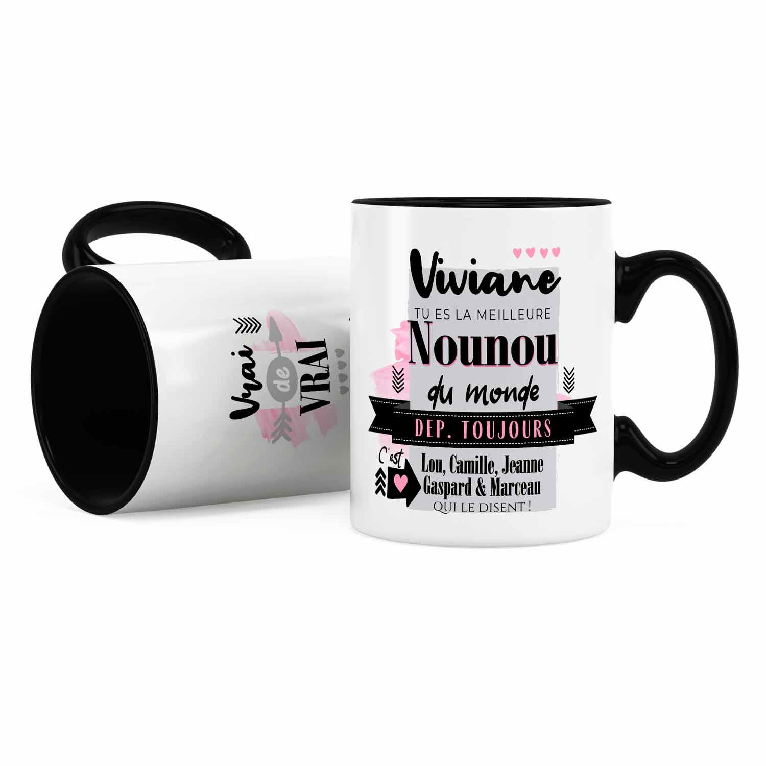 Cadeau noël nounou. Mug personnalisé meilleure nounou du monde