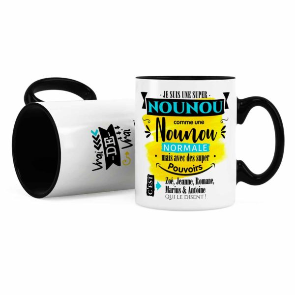 Cadeau nounou | Idée cadeau de mug prénom super nounou