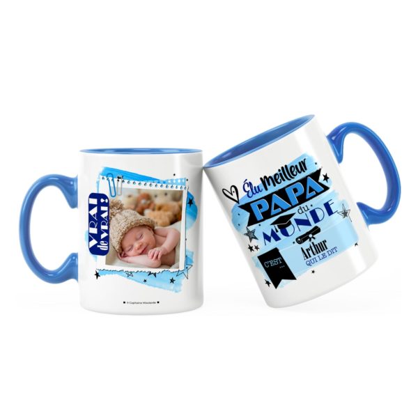 Cadeau papa | Idée cadeau de mug prénom meilleur papa