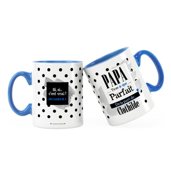 Cadeau papa | Idée cadeau mug avec prénom papa parfait