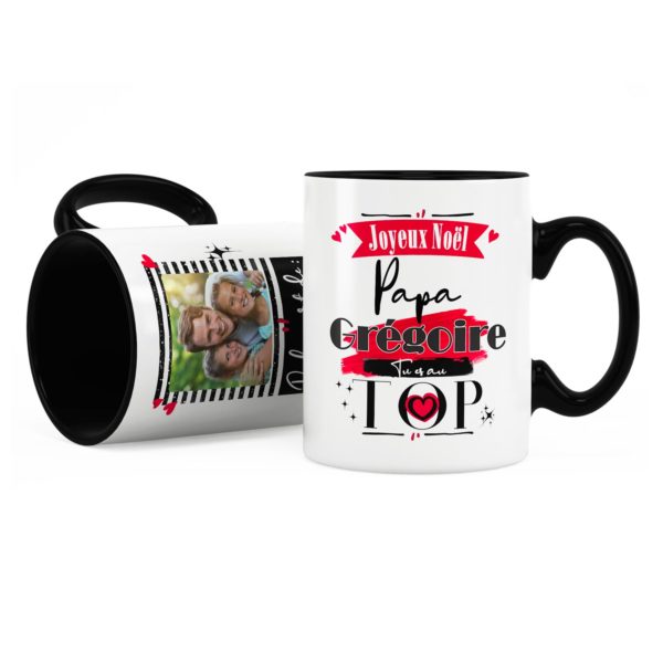 Cadeau papa | Idée cadeau mug joyeux noël avec prénom