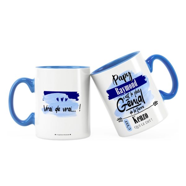 Cadeau papy | Idée cadeau de mug avec prénom papy génial