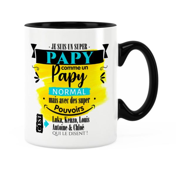 Cadeau pour papy | Idée cadeau de mug papy super pouvoirs