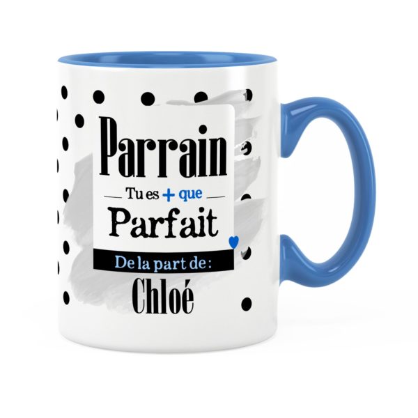 Cadeau parrain | Idée cadeau mug avec prénom parrain parfait