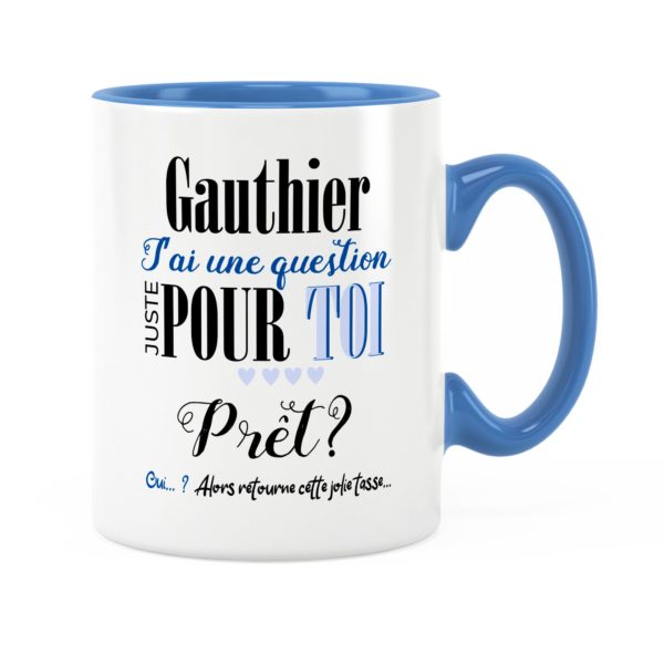 Annonce parrain | Idée cadeau mug prénom annonce parrain