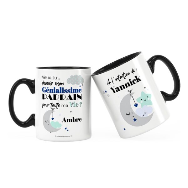 Annonce parrain | Idée cadeau mug annonce parrain génialissime