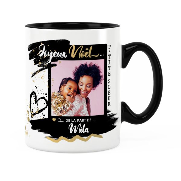 Cadeau petite-sœur pour noël | Idée cadeau mug avec prénom