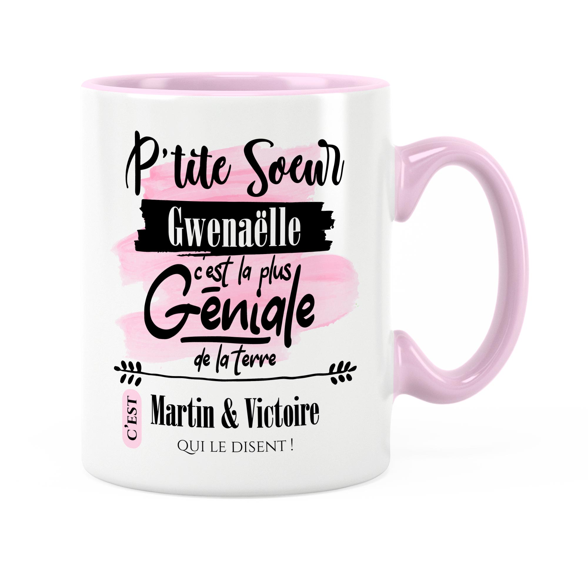 Cadeau petite-sœur  Idée cadeau mug prénom sœur géniale