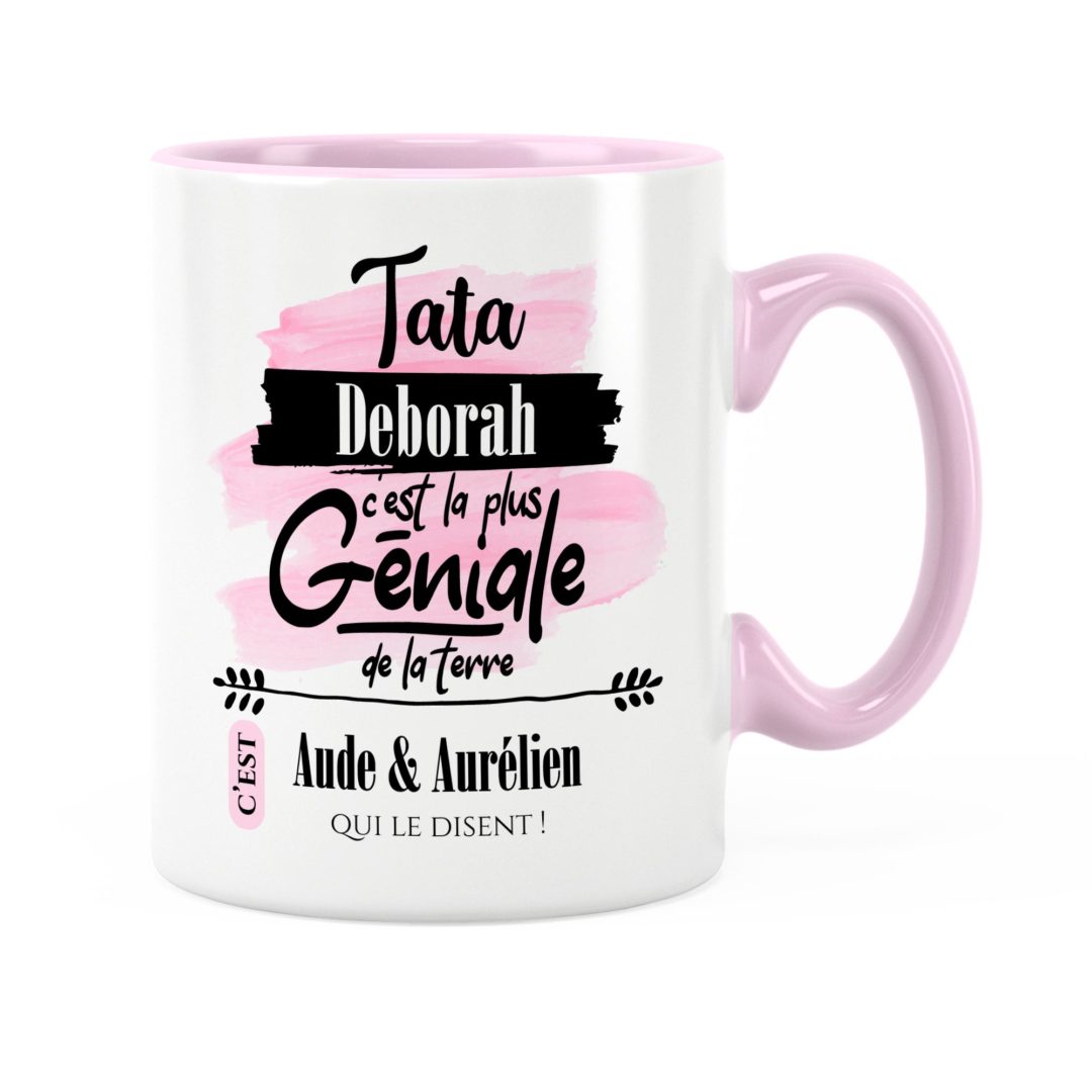 Cadeau tata Idée cadeau mug avec prénom une tata géniale