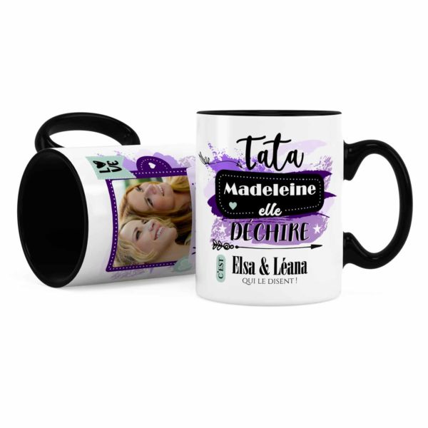 Cadeau tata | Idée cadeau de mug prénom tata elle déchire