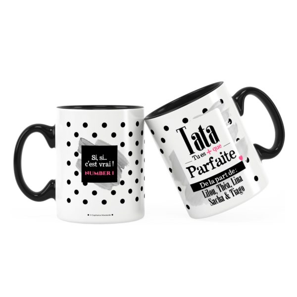 Cadeau tata | Idée cadeau mug prénom tata elle est parfaite