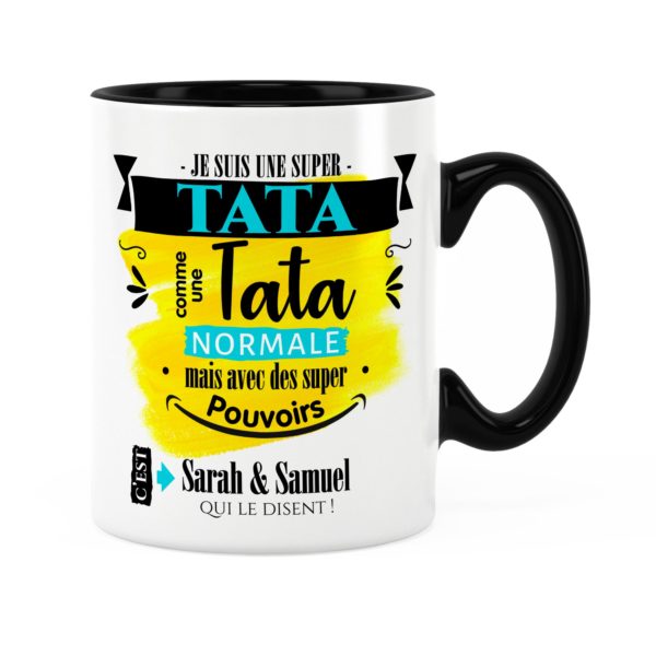 Cadeau tata | Idée cadeau de mug avec prénom super tata