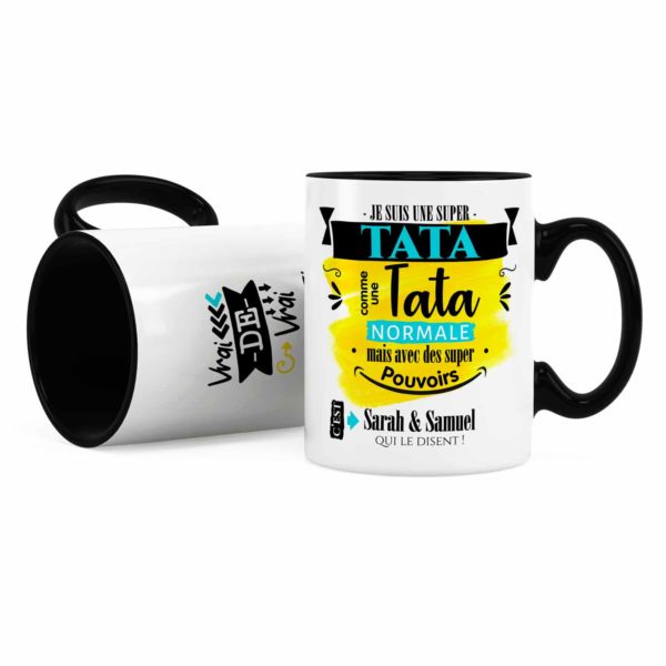 Cadeau tata | Idée cadeau de mug avec prénom super tata