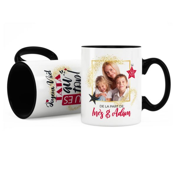 Cadeau tata pour noël | Idée cadeau mug joyeux noël tata au top