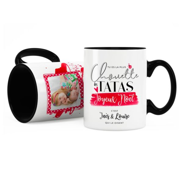 Cadeau tata pour noël | Idée cadeau mug noël chouette tata