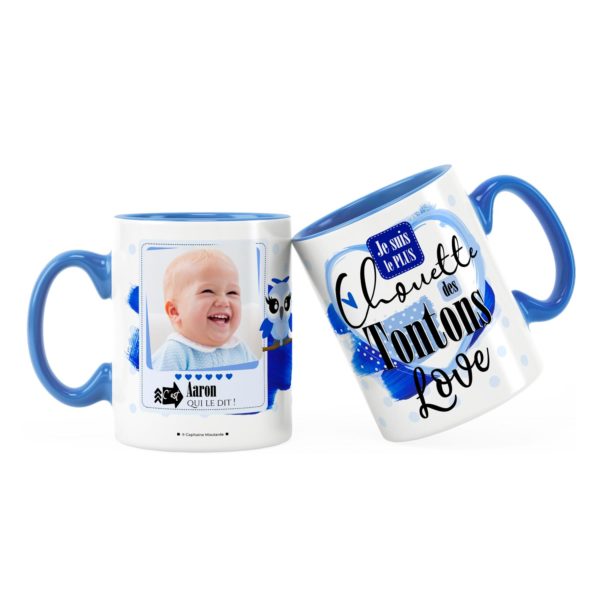 Cadeau tonton | Idée cadeau mug prénom chouette tonton