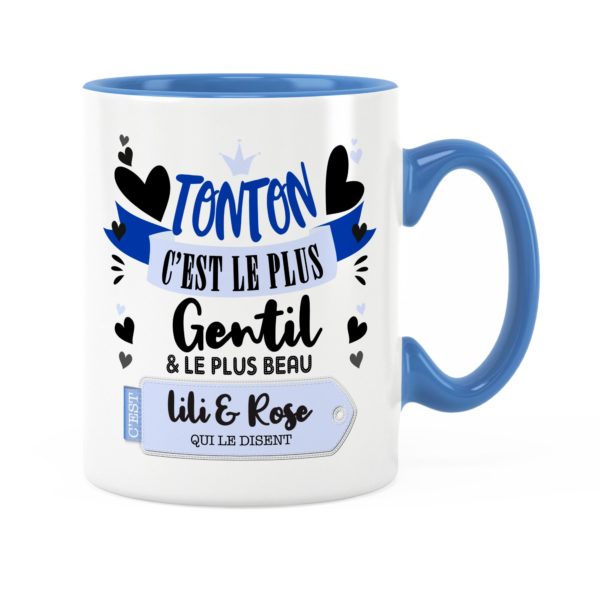 Cadeau tonton | Idée cadeau mug avec prénom tonton gentil