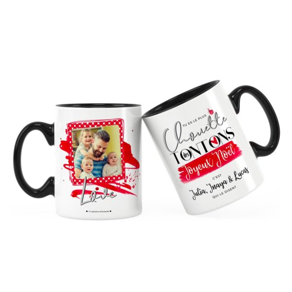 Cadeau tonton pour noël | Idée cadeau mug chouette tonton