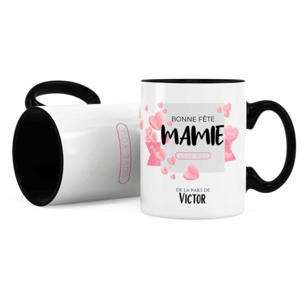 Cadeau bonne fête mamie | Mug personnalisé prénom love you