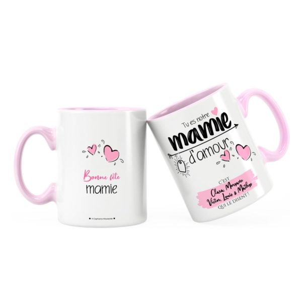 Cadeau bonne fête mamie | Mug tu es notre mamie d'amour