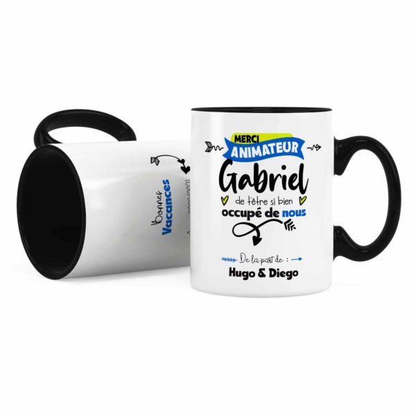 Idée cadeau animateur | Cadeau mug animateur merci avec prénom