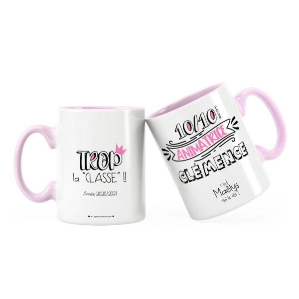 Cadeau animateur | Cadeau mug 10/10 - Trop la "classe"