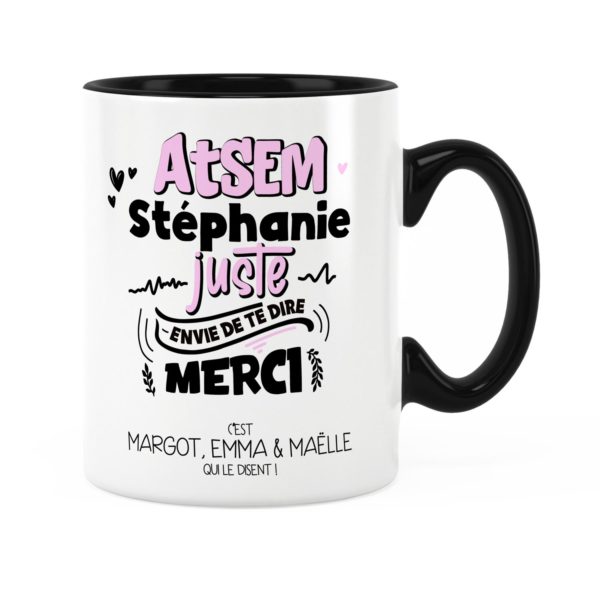 Cadeau pour atsem | Cadeau mug envie de dire merci