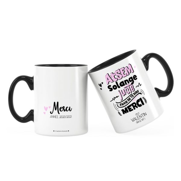 Cadeau pour atsem | Cadeau mug envie de dire merci