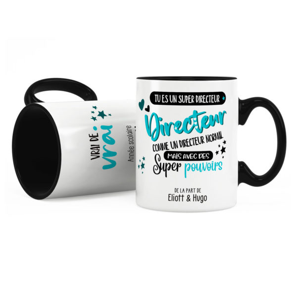 Cadeau directeur | Idée cadeau mug directeur super pouvoirs