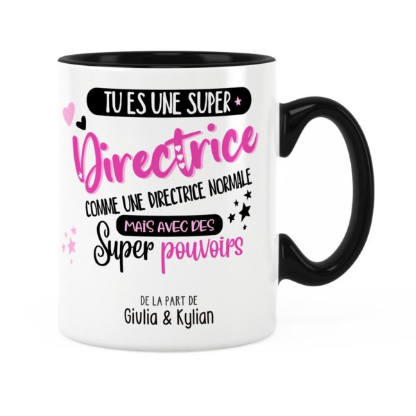 Cadeau directrice | Idée cadeau mug directrice super pouvoirs