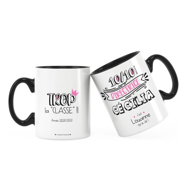 Cadeau directrice | Idée cadeau de mug pour directrice 10/10