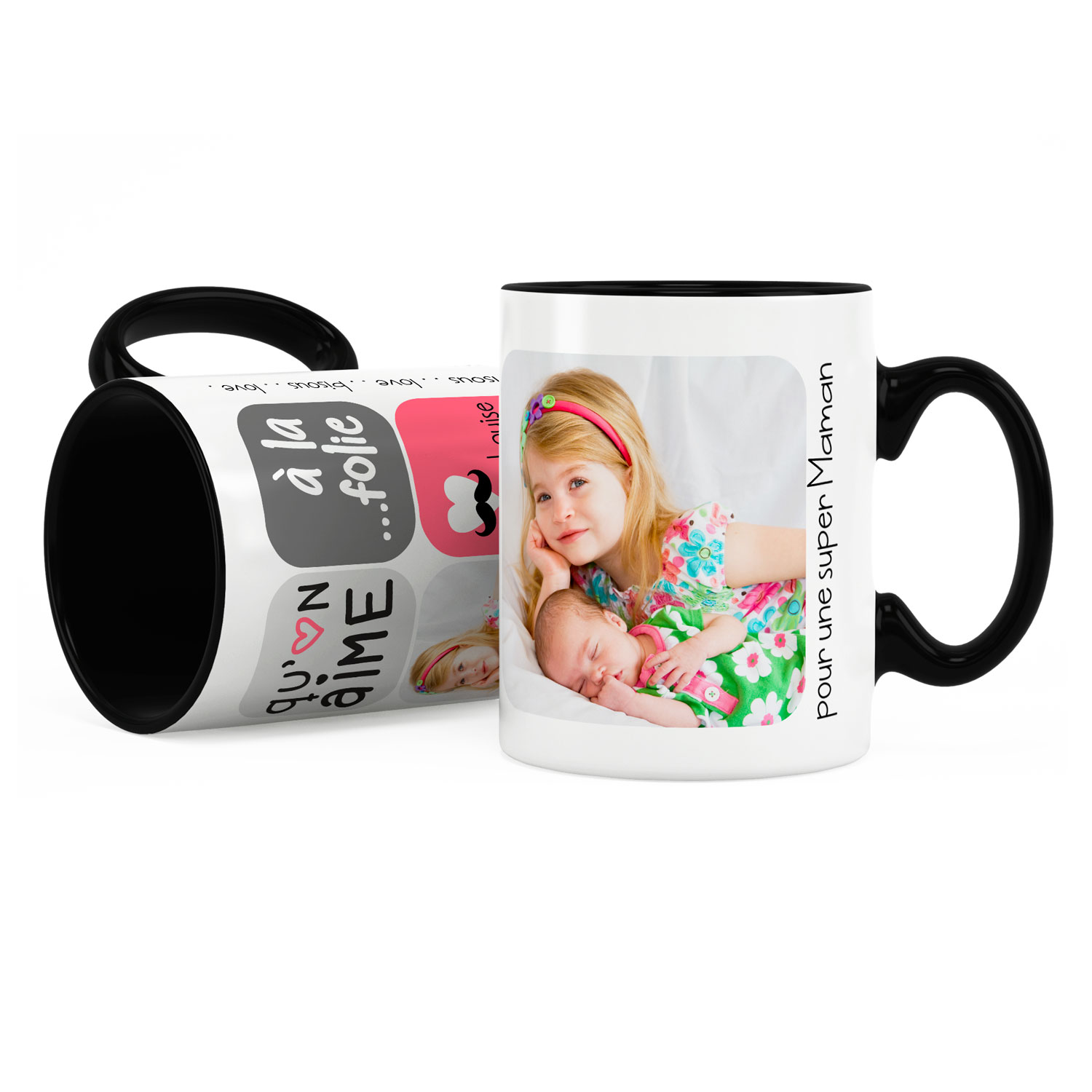 Mug personnalisé 2 amies – Illustration