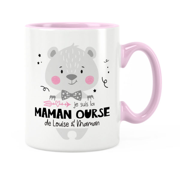 Idée cadeau maman | Mug personnalisé je suis la maman ourse de...