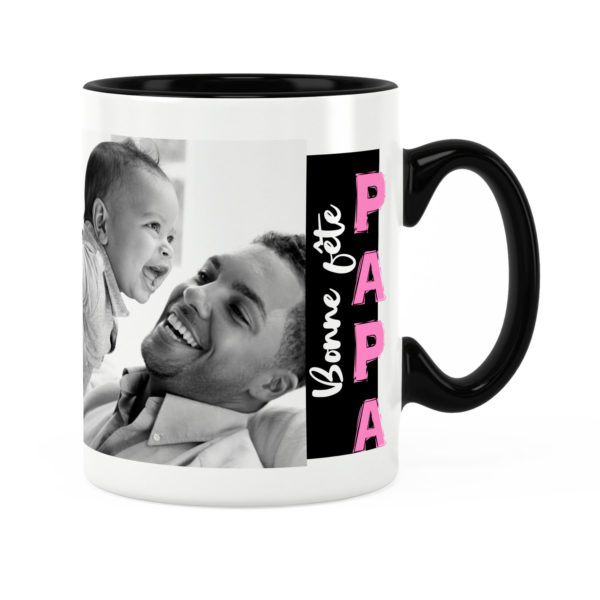 Cadeau bonne fête papa | Mug avec photo et prénoms au choix